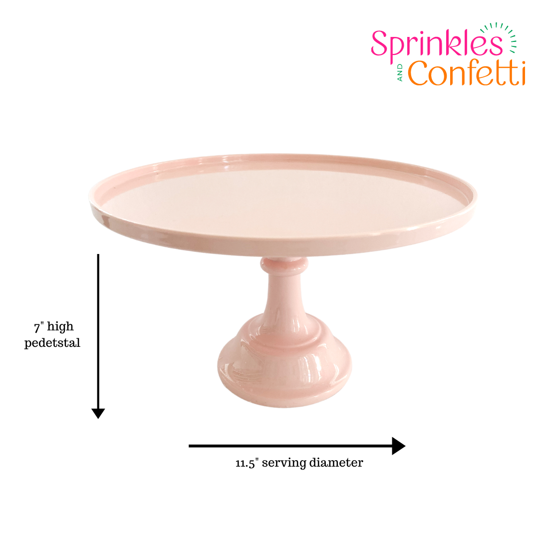 Light Pink Melamine Pedestal Cake Stand