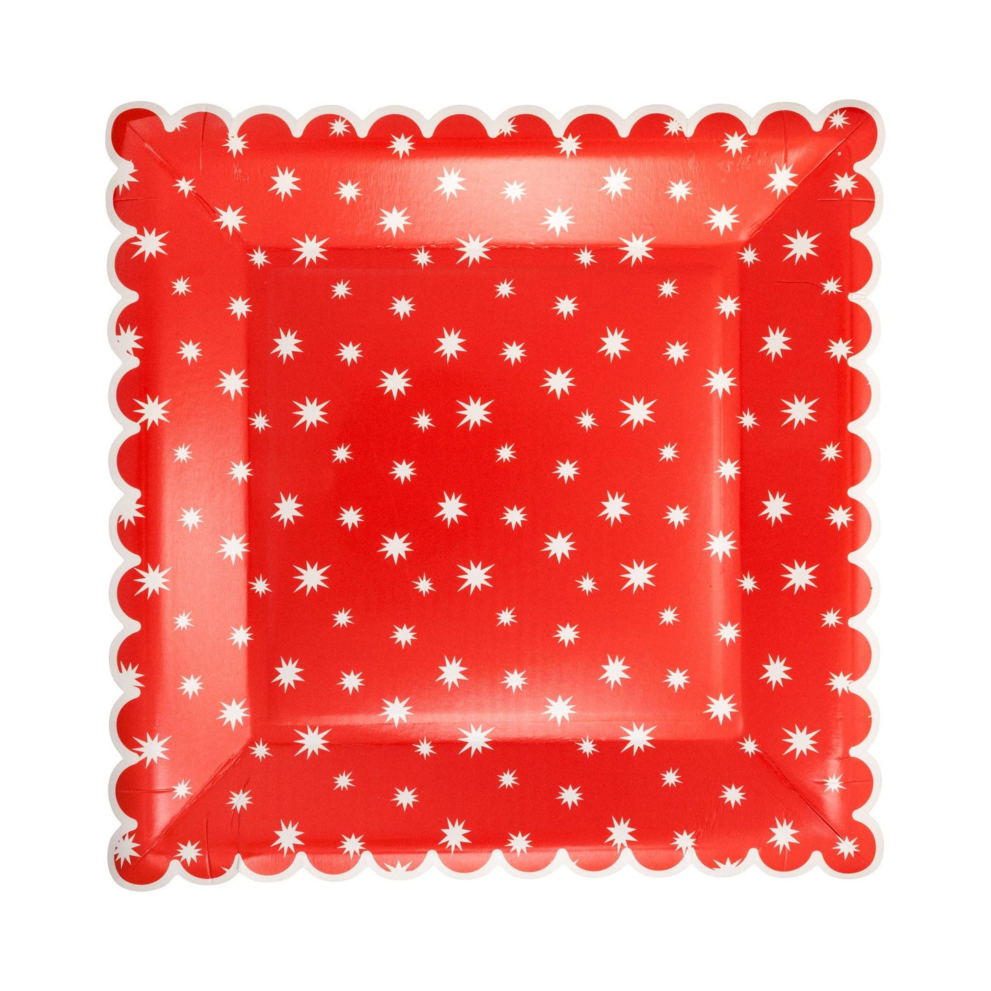 Large Red Star Plate 8ct