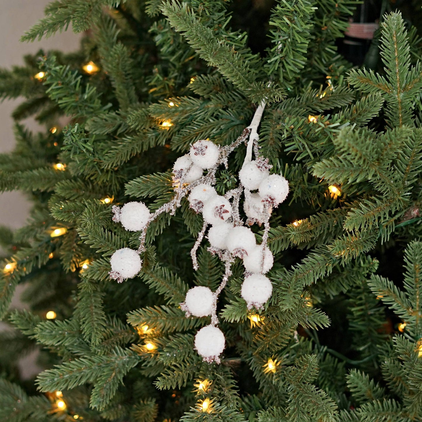 12in Pick-Fluffy Snowy White Crabapple Berry