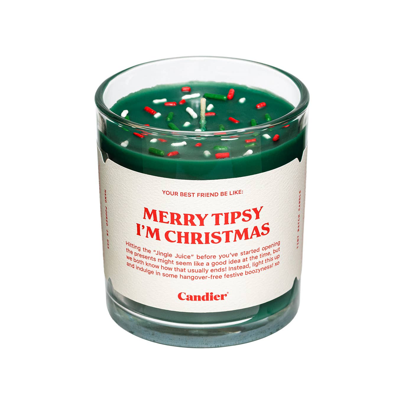 Merry Tipsy I'm Christmas Candle