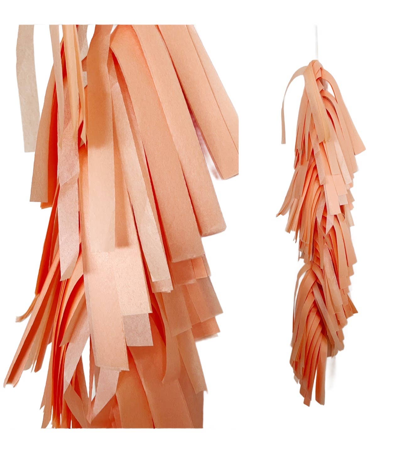 Fringed Tissue Balloon Tassel ( Solid Colors)