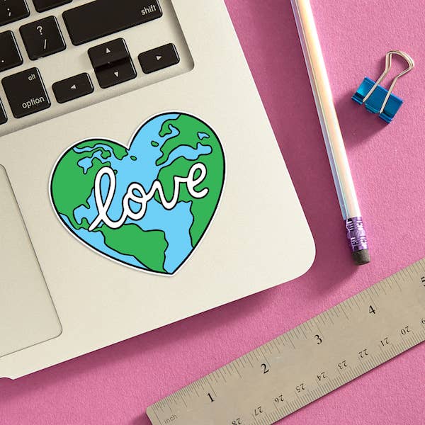 Love Earth Die Cut Sticker