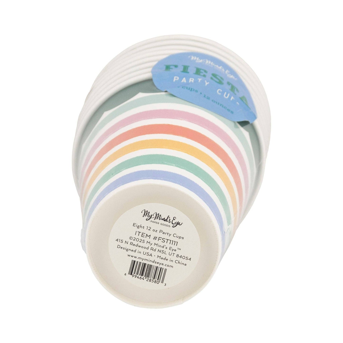 Fiesta Striped Paper Cups 8ct
