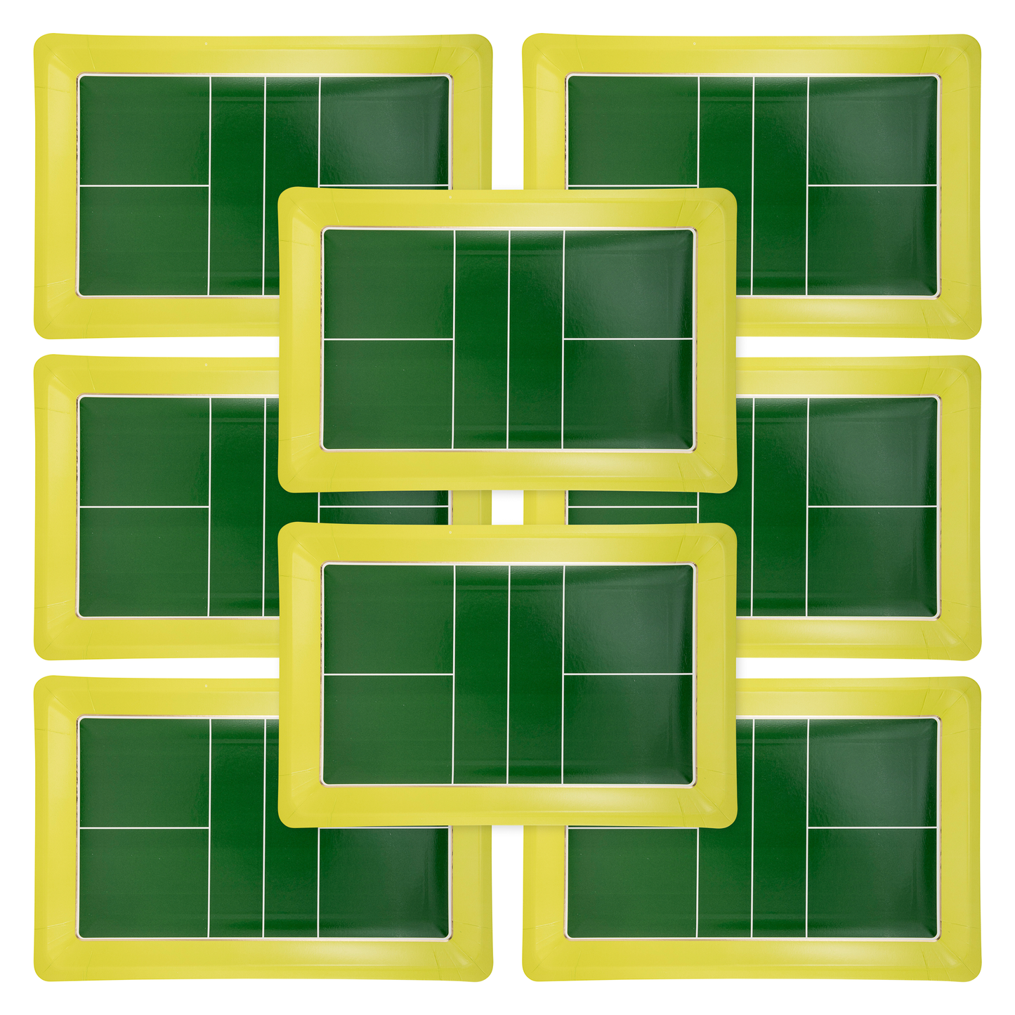 Pickleball Court Shaped Paper Plates 8ct