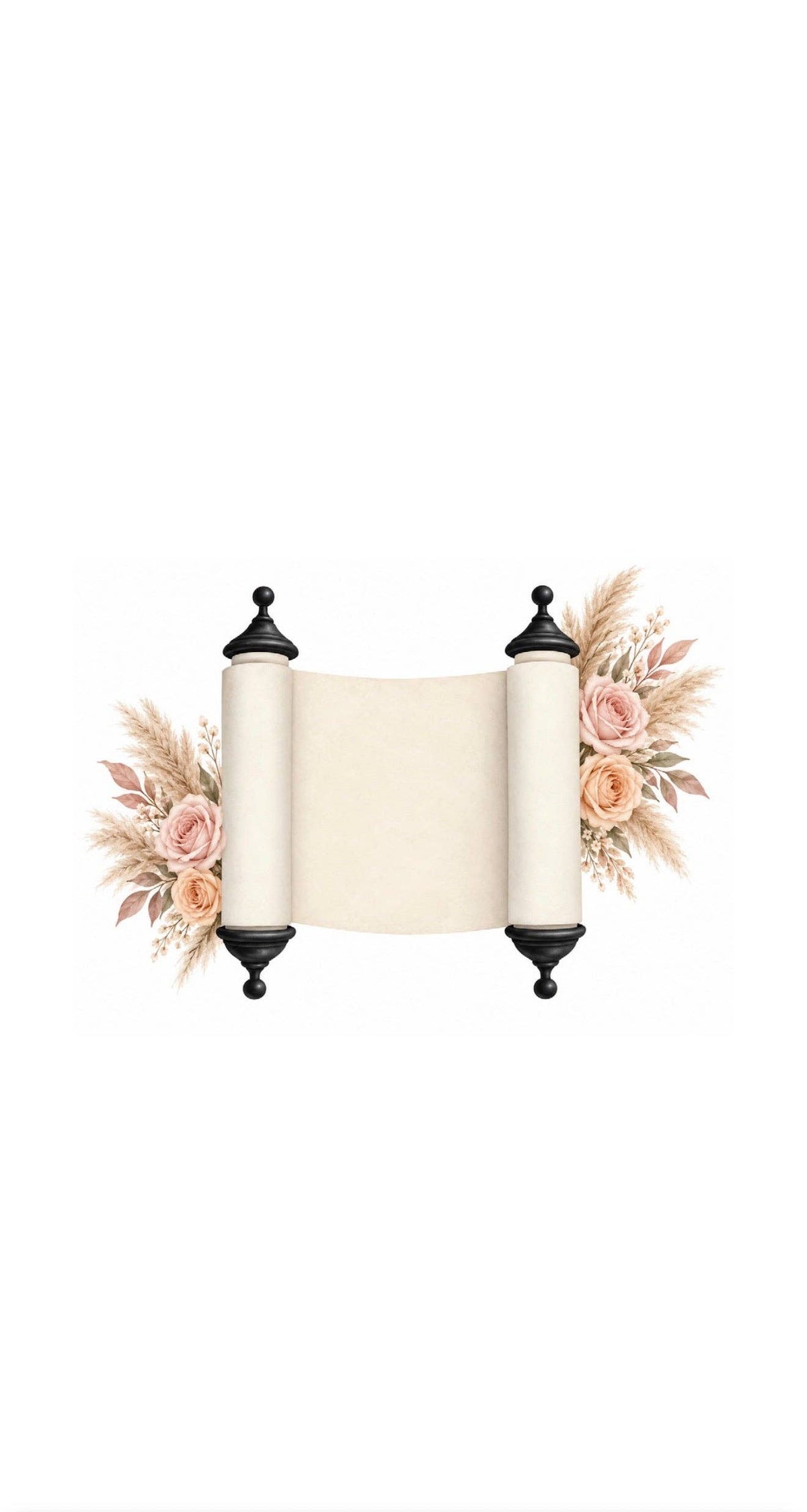 Boho Torah Floral - Printed Guest Towel