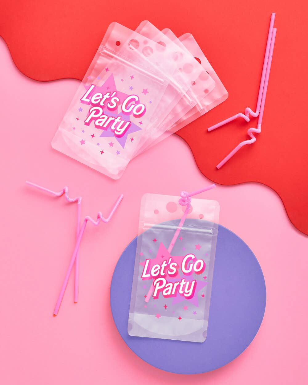 Pink Party Drink Pouches 16ct