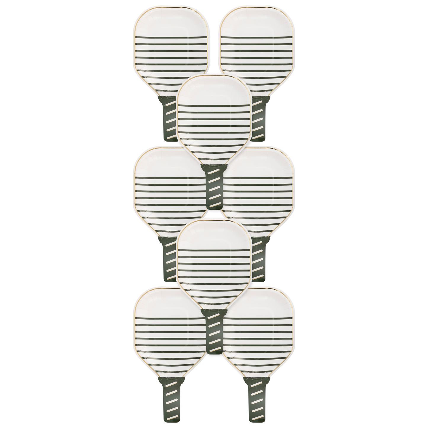 White Paddle Shaped Paper Plates 8ct