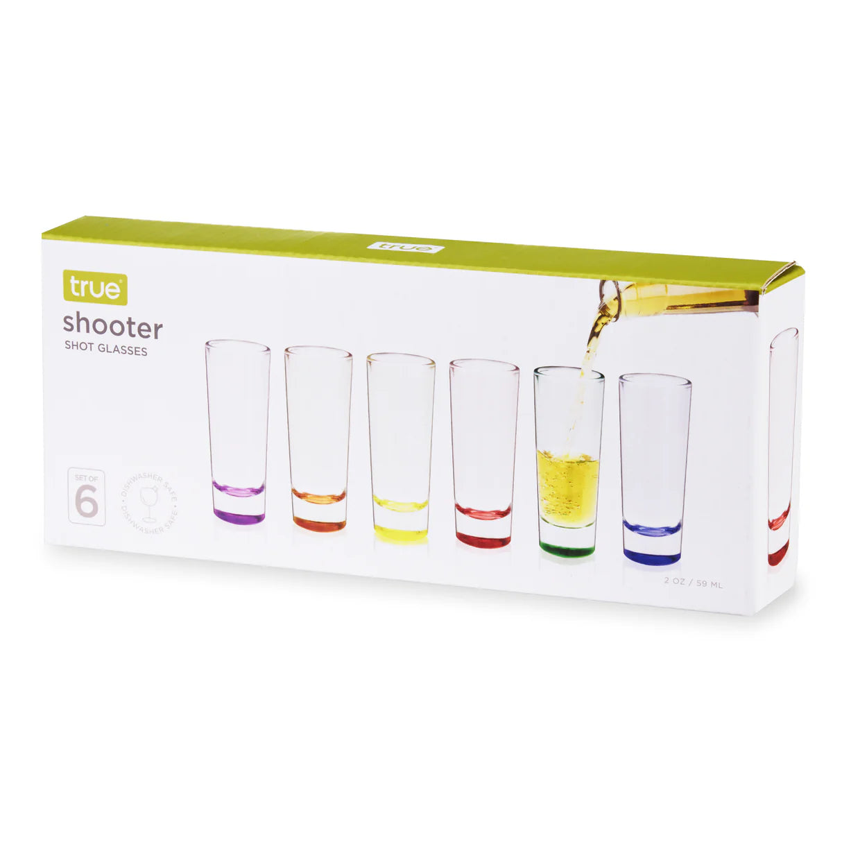 Shooter 2oz Shot Glasses in Assorted Colors 6ct
