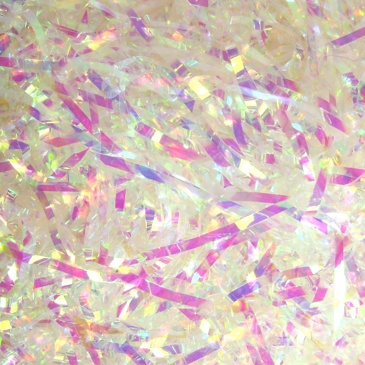 White Iridescent Crinkle Cut Shred Tissue Paper 1.5oz