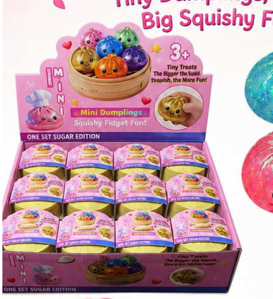 Mini Glitter Squishy Dumpling 2in