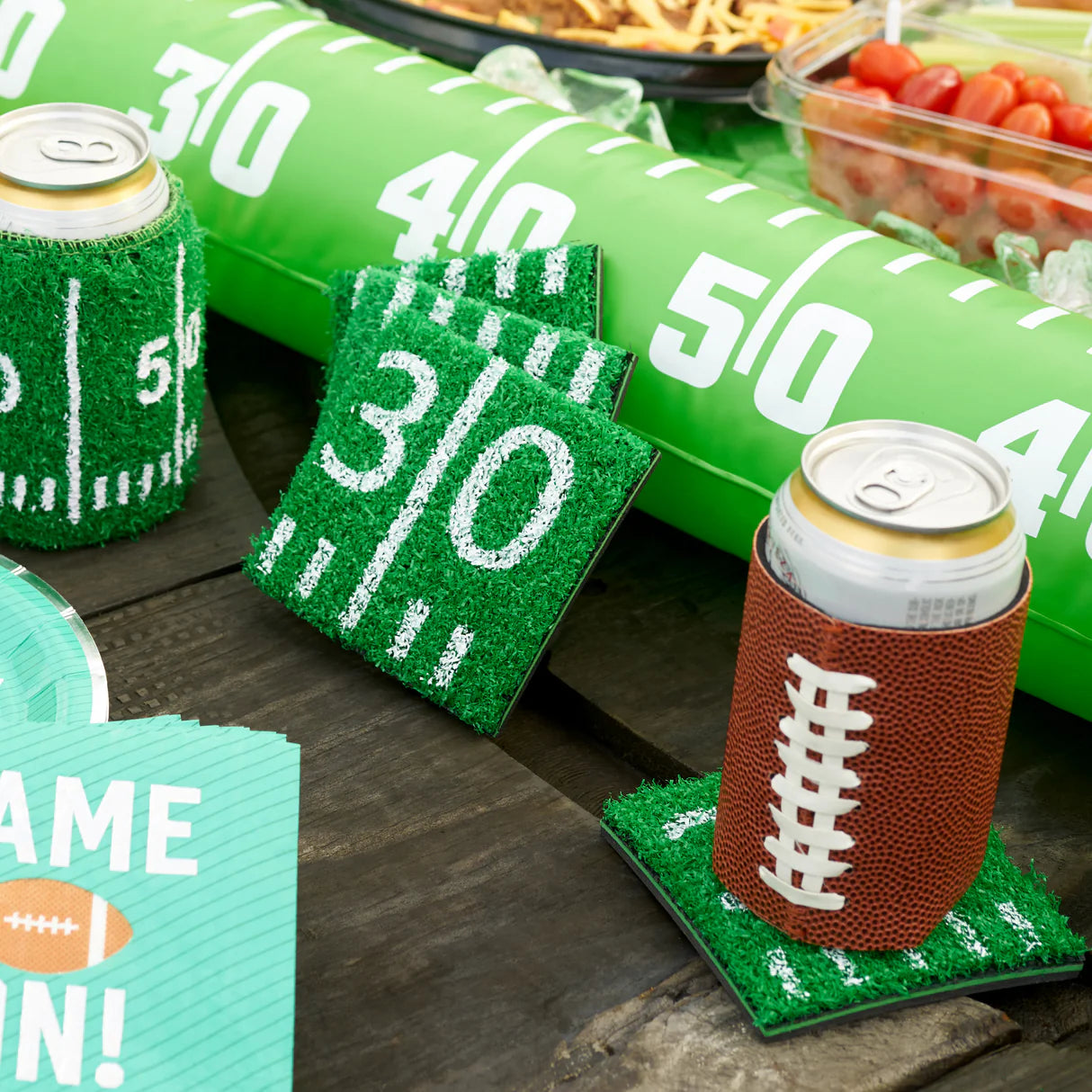TrueZoo Home Turf Football Coasters 5ct