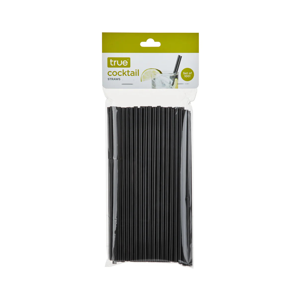 Party Cocktail Straws in Black 100ct
