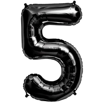 34in Number Balloons: Black