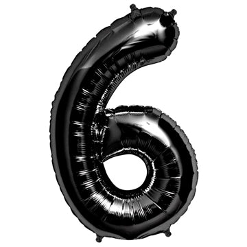 34in Number Balloons: Black