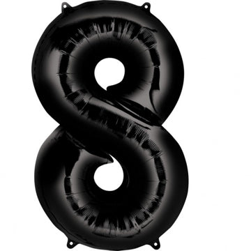 34in Number Balloons: Black