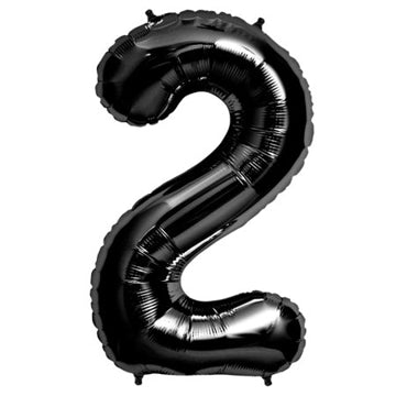 34in Number Balloons: Black