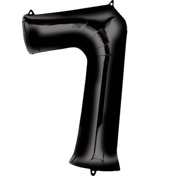 34in Number Balloons: Black