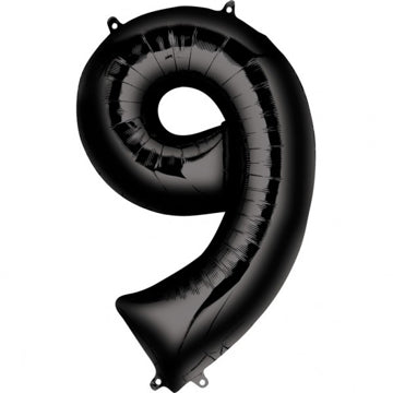 34in Number Balloons: Black