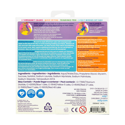 Hair Doodlers Hair Crayons Set of 6