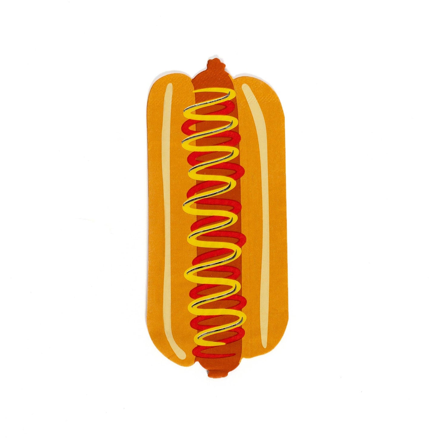Patriotic Hot Dog Die-Cut Guest Napkins
