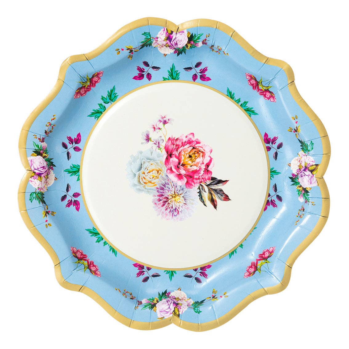 Mixed Floral Paper Plates - 12 Pack | Tea Party |