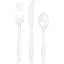 White Plastic Cutlery Assorted 24ct