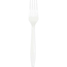White Plastic Forks 24ct