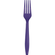 Purple Plastic Forks 24ct