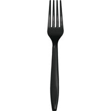 Black Plastic Forks 24ct