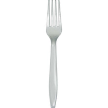 Silver Plastic Forks 24ct