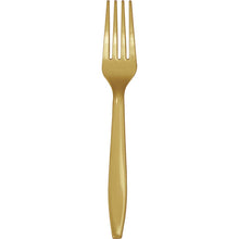 Gold Plastic Forks 24ct