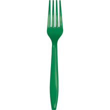 Green Plastic Forks 24ct