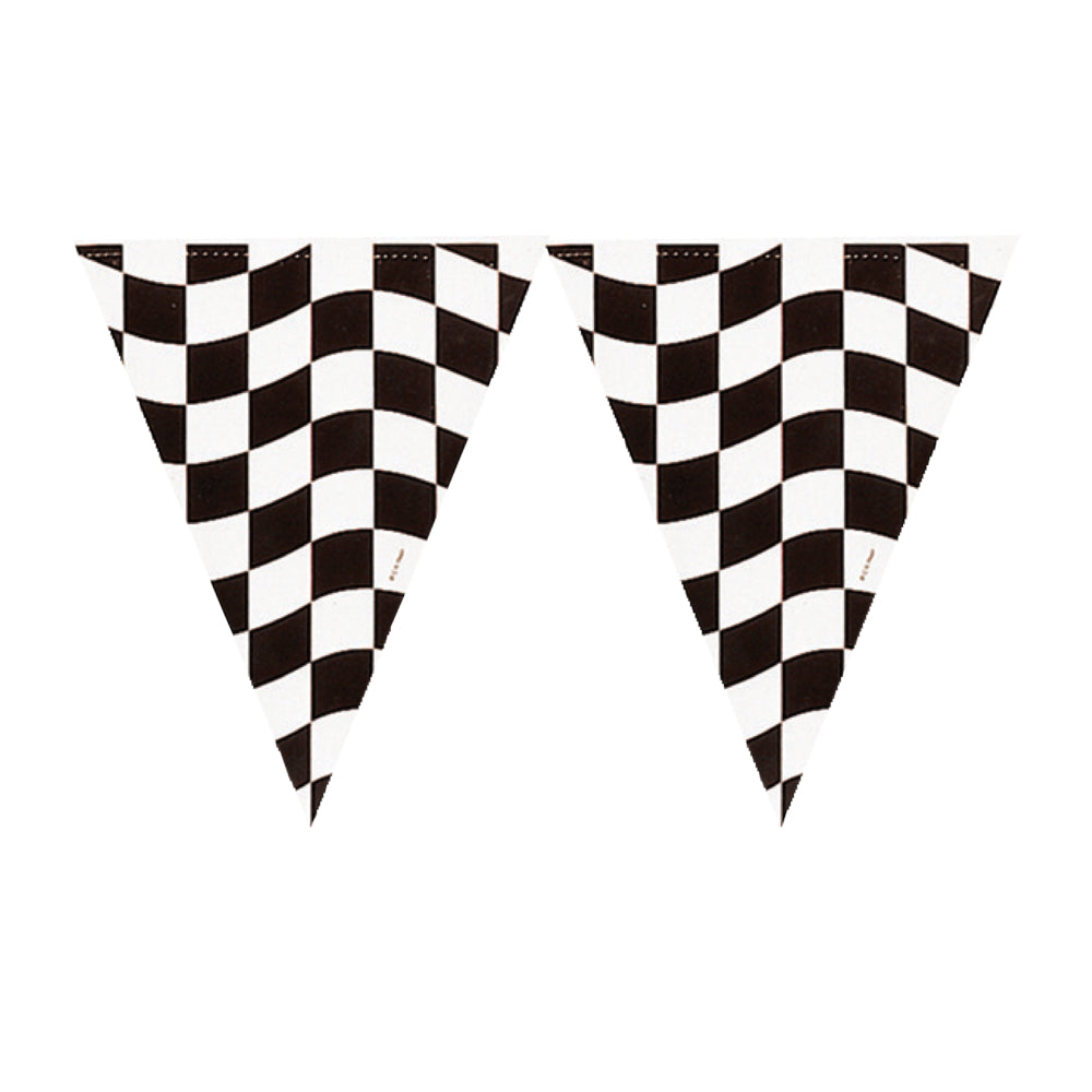Black & White Check Flag Banner