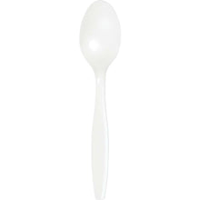 White Plastic Spoons 24ct