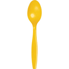 Schoolbus Yellow Plastic Spoons 24ct