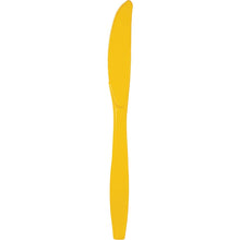 Schoolbus Yellow Plastic Knives 24ct