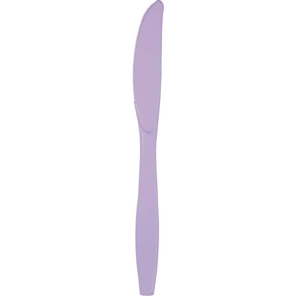 Lavender Plastic Knives 24ct