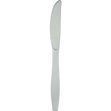 Silver Plastic Knives 24ct