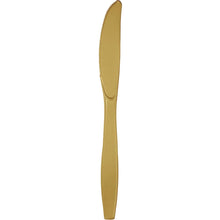 Gold Plastic Knives 24ct