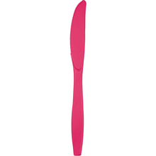 Neon Pink Plastic Knives 24ct
