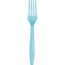 Pastel Blue Plastic Forks 24ct