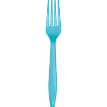 Bermuda Blue Plastic Forks 24ct
