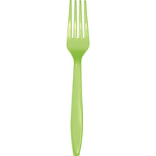 Kiwi Green Plastic Forks 24ct