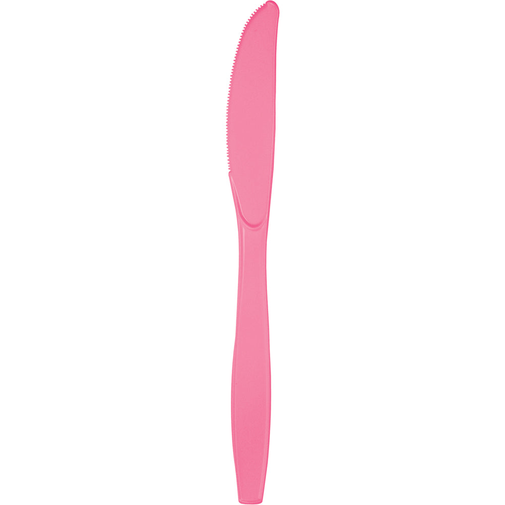Candy Pink Plastic Knives 24ct