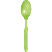 Kiwi Green Plastic Spoons 24ct