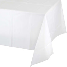 White Plastic Table Cover 54x108