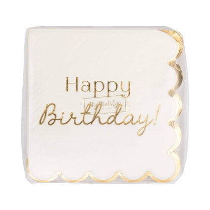 Foil Birthday Cocktail Napkin