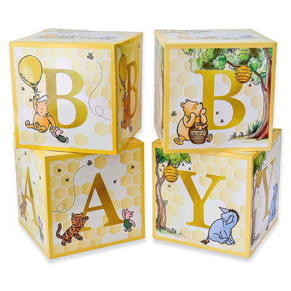 Honey Bear Baby Block Boxes