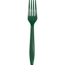 Hunter Green Plastic Forks 24ct