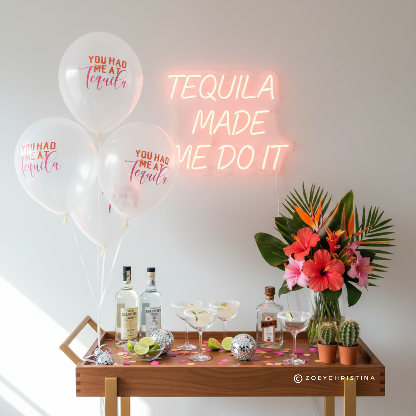 You Had Me at Tequila Clear Latex Balloons – [25 Pack]